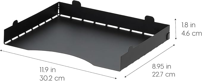 IRIS USA Metal Letter Tray Paper Organizer, 4 Pack, for Letter/A4 File Holder Paperwork Document, Stackable Desktop File Organizer Tray Paper Basket Rack for Office Supplies Home Work, Black-DeskLoop Office
