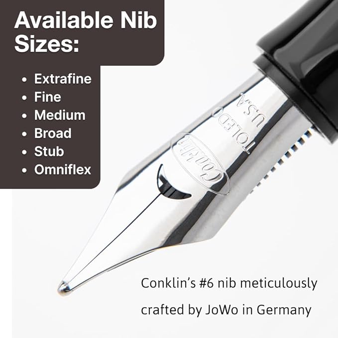 Conklin Duragraph Fountain Pen Abalone Nights - Medium Nib, Elegant Writing Instrument with Exquisite Abalone Finish-DeskLoop Office