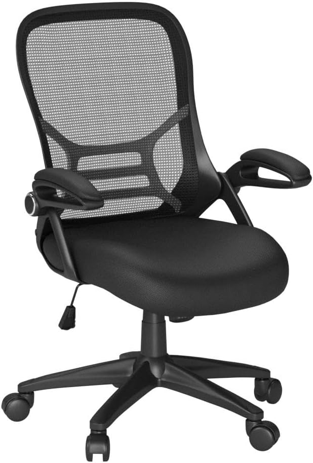 HYLONE Office Chair Ergonomic Desk Chair with Adjustable Armrests, Mesh Executive Chair, Home Office Computer Chairs for Long Hours(Black)-DeskLoop Office