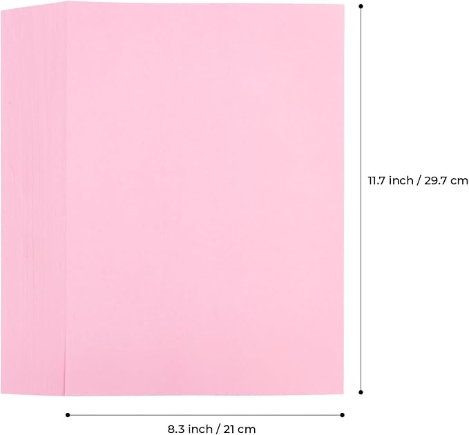 M&G 100 Sheets Pink Copy Printing Paper, 8.3 X 11.7 inch Colored Printer Papers, Pink Construction Paper for Card Making Scrapbooking School Office Party DIY Craft-DeskLoop Office