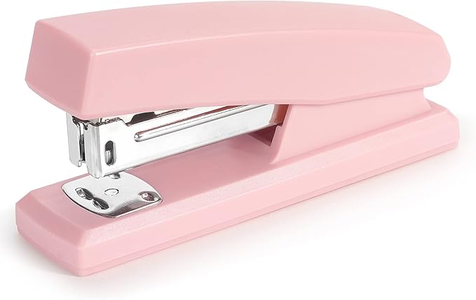 Tamaki Stapler, Office Stapler, Small Staplers for Desk, Pink-DeskLoop Office