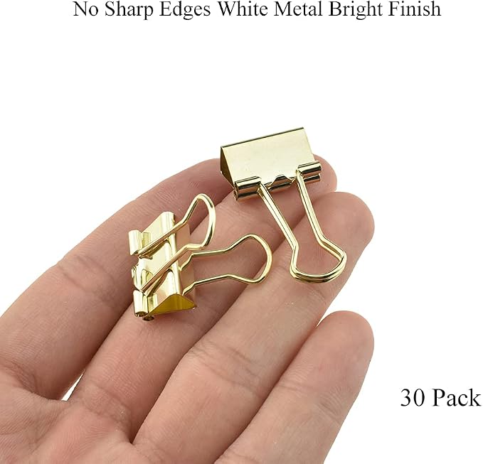 HAHIYO Binder Clips Paper Clamps Spring Steel Sturdy Small 0.75 inches Width - Image 7