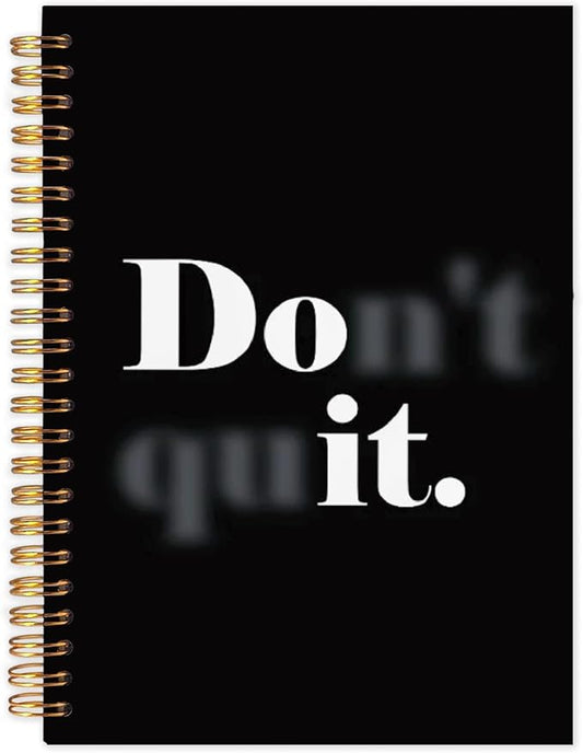 SNNDER Don't Quit Motivational Notebook Journal, Inspirational Entrepreneur Positive Affirmation Journal for Women Men, Motivational Gifts for Coworkers Hardcover Spiral Notebooks 5.5x8.3 Inch-DeskLoop Office