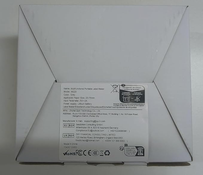 Phomemo M220 Label Maker, Bluetooth Barcode Label Printer, Thermal Sticker Maker Machine for Barcode, Address, Tag Labeling, Compatible with Phone & Laptop-DeskLoop Office