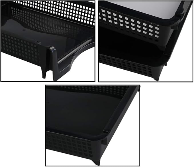 Ggbin 6-Tier Desktop A4 Paper Organizer Tray, Stackable File Trays for Storage, Black-DeskLoop Office