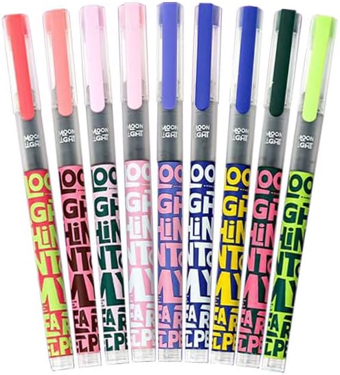 9 Pcs Gel Ink Pen Ballpoint Pens Black 0.5mm Quick Dry Fine Point Smooth Writing For Journaling Drawing Note-Taking College Office School Supplies-DeskLoop Office