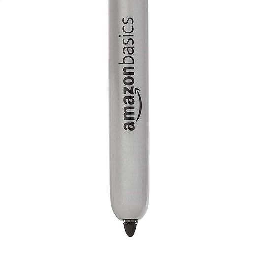 Amazon Basics Retractable Permanent Markers, Versatile Art Supplies for Home, School, and Office Use, 12 Count, Black-DeskLoop Office