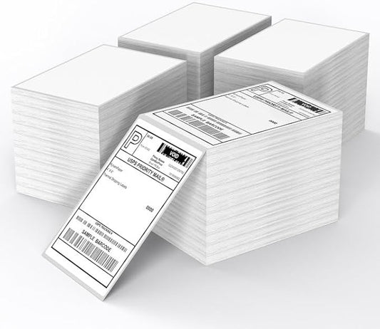 Direct Thermal Label-Shipping Label 4x6-NefLaca Thermal Printer Sticker 4"x6",Compatible with Rollo,Nelko,Zebra. MUNBYN Printer(4 Packs of Total 4000 Labels)-DeskLoop Office