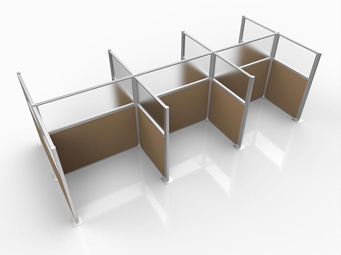 Versare Hush Panel Cubicle Kit | Workstation Partition Walls | Sound Dampening Cubicle Walls | Partitions for Desks-DeskLoop Office