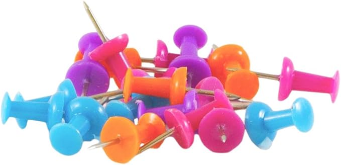 JAM PAPER Colorful Push Pins - Assorted Color Pushpin Jar - 2 Packs of 150-DeskLoop Office