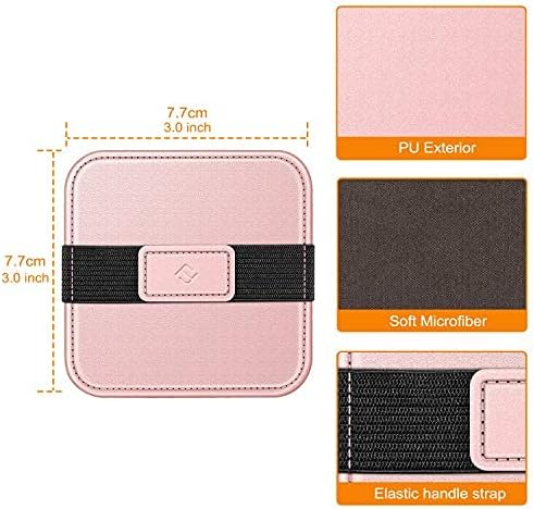 Fintie Screen Cleaning Pad, Soft Cloth Wipes Screen Cleaner with Elastic Strap for iPad, iPhone, MacBook, Tablets, Laptop, 4 Pack-DeskLoop Office