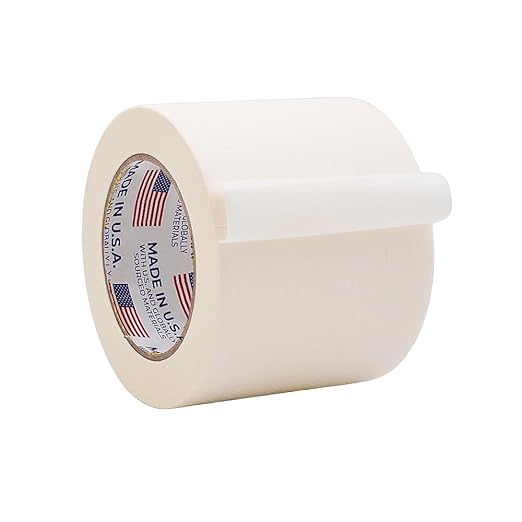 WOD MT5 Utility Grade Masking Tape, 4 inch x 60 yds. for Home or Office air-Dry Painting, Labeling, & Packing. Leaves no Residue-DeskLoop Office