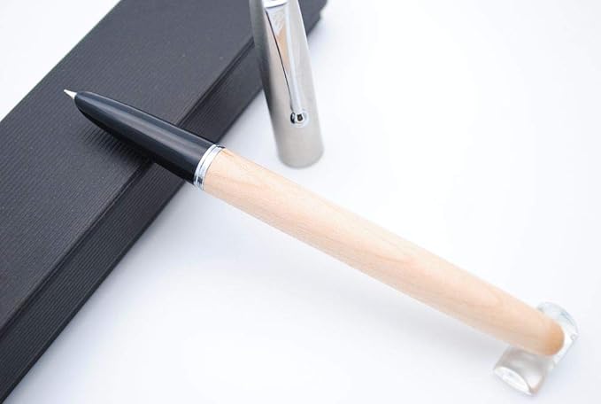 JINHAO 51A Wooden Fountain Pen Steel Cap (Hard Maple, Extra Fine Nib 0.38mm)-DeskLoop Office