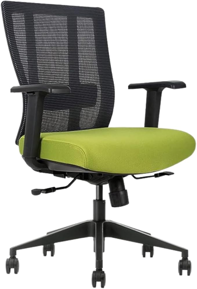 Ergonomic Office Chair - Breathable MESH - Back Adjustable Lumbar Support with 3-D ARMRESTS TILT Function and 360-DEGREE Swivel Wheels Comfortable Wide SEAT - Home Office Chair (Green) (Pack of 1)-DeskLoop Office
