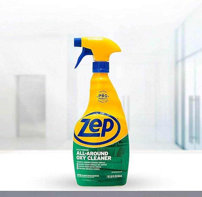 Zep Multi-Purpose All-Around Oxy Cleaner - 32 oz (Case of 12)- ZUAOCD32 - Tackle Tough Stains and Grease With A Versatile, Powerful Peroxide Formula For Hard Surfaces and Fabrics-DeskLoop Office