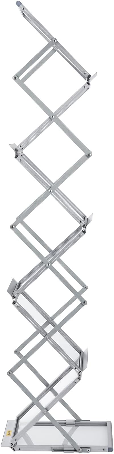 VEVOR Literature Rack, 6 Pockets, Pop up Aluminum Magazine Rack, Lightweight Catalog Holder Stand w/Carrying Bag for Living Room, Hotel, Trade Show, Exhibition, Office-DeskLoop Office