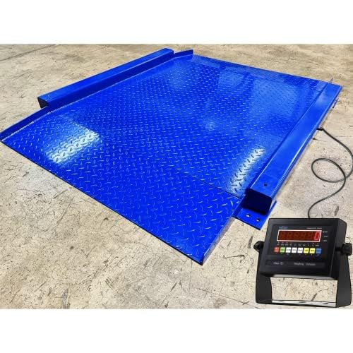 Liberty LS-917-R NTEP Low Profile Drum Scale with 2.5' x 2.5' (30" x 30") Platforms for Barrel Weighing, Regular LED Version | 1000 lbs x 0.2 lb-DeskLoop Office