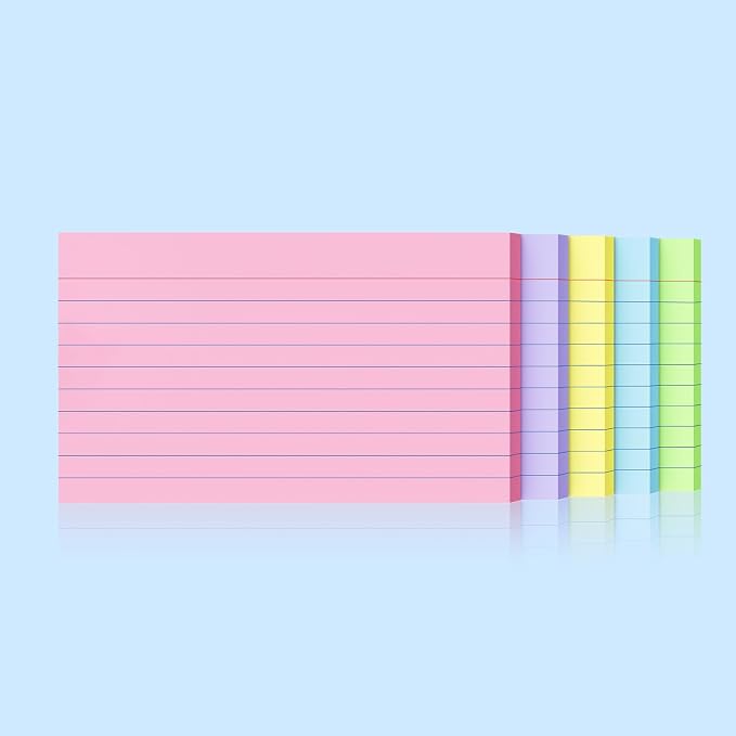 250 Count Index Cards 3x5 Inch 180gsm Heavy Weight Colored Flash Card, Note - Image 9
