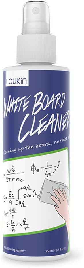 loukin Non-Toxic Whiteboard Cleaner, 8.5 fl oz Dry Erase Board Cleaner, Whiteboard Cleaning Spray, Removes Stubborn Marks from Whiteboards-DeskLoop Office