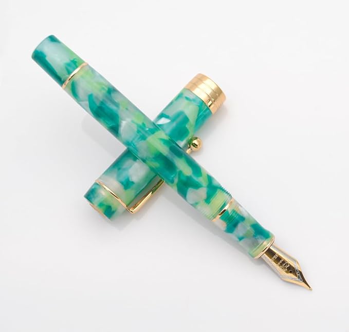 JINHAO 100 Fountain Pen with Ink Converter (Medium Nib 0.7mm, Fantastic Green)-DeskLoop Office