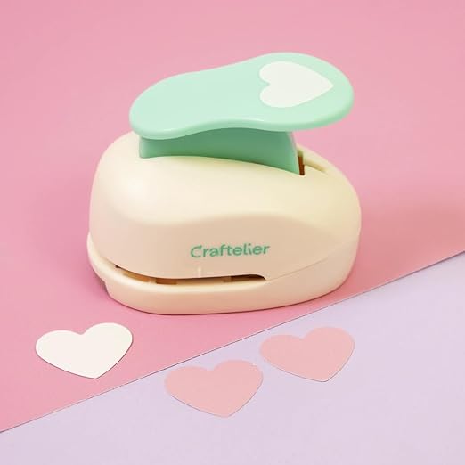 Craftelier - 1 Inch Heart Hole Punch with Lever Press | Hole Puncher for Paper Crafts | Heart Punch for Scrapbooking, DIY Cards & Journals | Hole Puncher for Paper & Cardstock.-DeskLoop Office