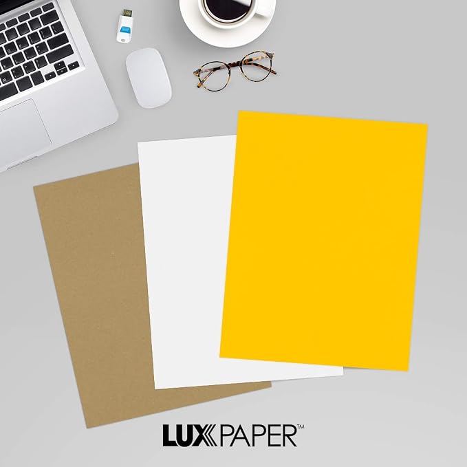 LUXPaper 8.5" x 11" Paper | Letter Size | Sunflower Yellow | 80lb. Text | 1 - Image 9