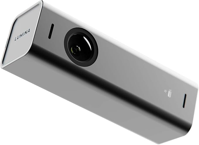 Lumina 4K Webcam: Studio-Quality Webcam Powered by AI. Look Great on Every Video Call. Compatible with Mac and PC (Atomic Grey)-DeskLoop Office