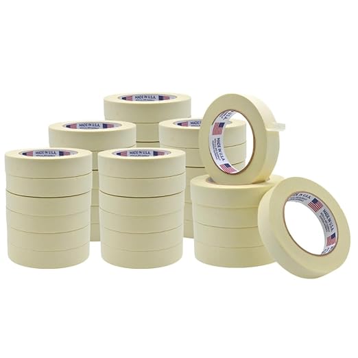 WOD MT5 Utility Grade Masking Tape, 1 inch x 60 yds. (Pack of 36) for Home or Office air-Dry Painting, Labeling, & Packing. Leaves no Residue-DeskLoop Office