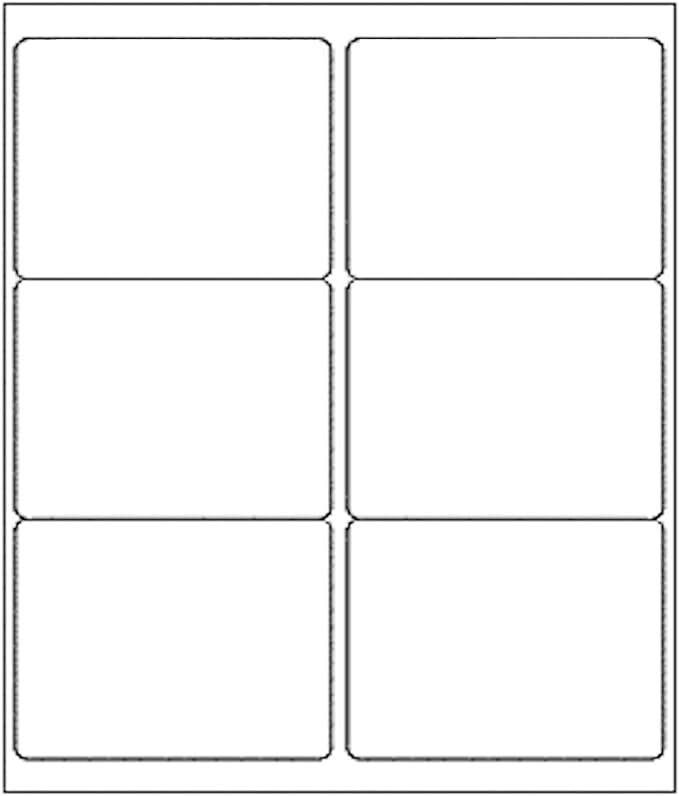 BESTEASY 3 1/3" x 4" Labels Shipping Labels for Laser Inkjet Printers, 6 Up Self Adhesive FBA Address Labels, White Matte Mailing Label Stickers (1000 Sheets, 6000 Labels)-DeskLoop Office