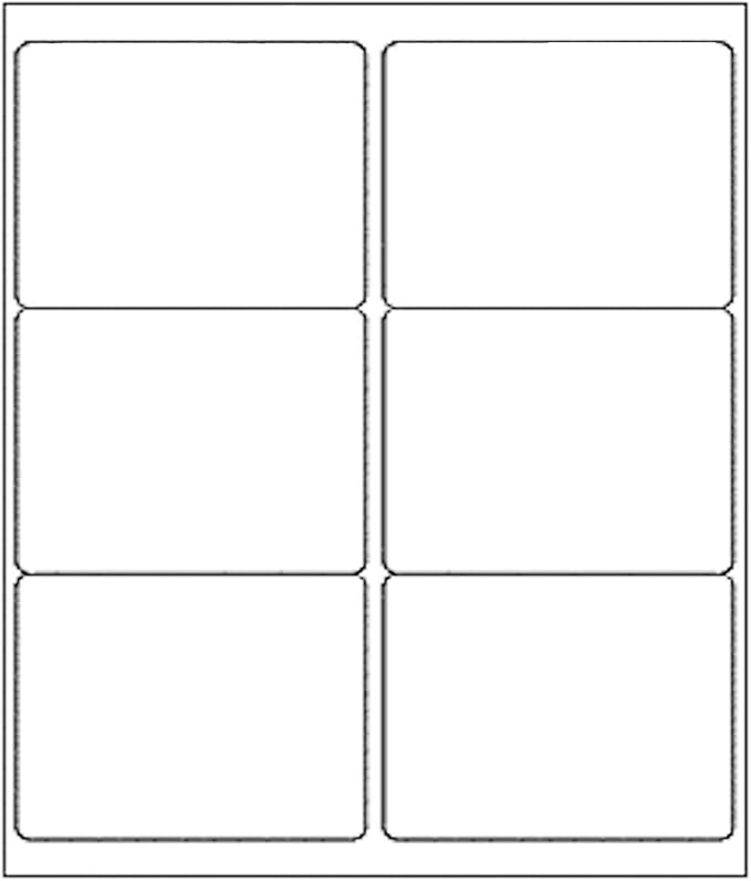 BESTEASY 3 1/3" x 4" Labels Shipping Labels for Laser Inkjet Printers, 6 Up Self Adhesive FBA Address Labels, White Matte Mailing Label Stickers (100 Sheets, 600 Labels)-DeskLoop Office