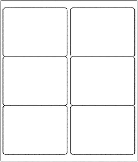 BESTEASY 3 1/3" x 4" Labels Shipping Labels for Laser Inkjet Printers, 6 Up Self Adhesive FBA Address Labels, White Matte Mailing Label Stickers (100 Sheets, 600 Labels)-DeskLoop Office