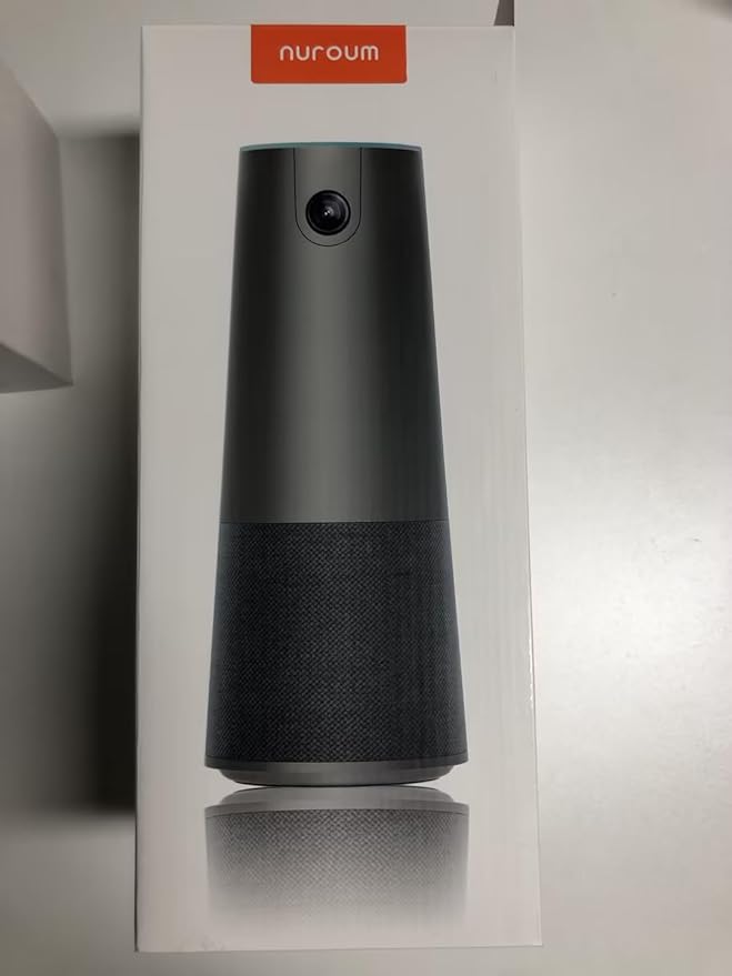 NUROUM C46 4K Video Conference Webcam, 8MP CMOS/AI Auto-Framing/5x Zoom, Conference Room Camera with Noise Cancelling Microphone&Speaker, 16ft Voice Pickup for PC/Laptop Zoom/Teams-DeskLoop Office