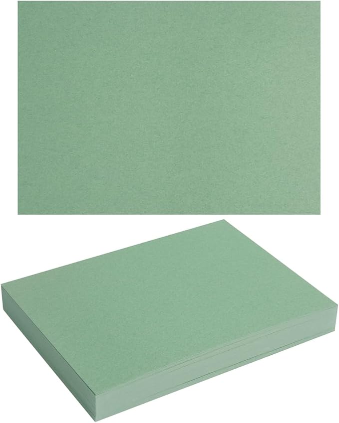 50 Sheets Blank Cardstock Paper 250 GSM Thick Heavy Cards Stock for DIY Art Projects, Card Making, Postcards, Greeting Cards, Birthday Party, Wedding Invitation (Sage-Green, 5x7 inches)-DeskLoop Office