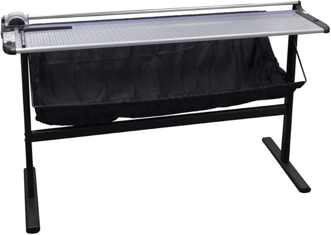 United Office Products RT51S Commercial Rotary Paper Trimmer with Stand and Fabric Catch Tray, Sturdy Metal Base, 51" Cut Length, 10 Sheet Capacity, Paper Cutter for Offices, Schools and Crafts-DeskLoop Office