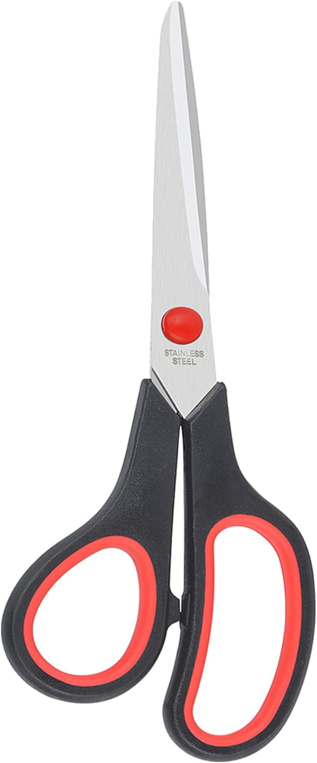 Scissors All Purpose for Office Heavy Duty, 8" Scissors Bulk Pack of 12 for Home Craft Sewing Fabric Supplies, High/Middle School Student Teacher Scissor,Right/Left Handed-DeskLoop Office