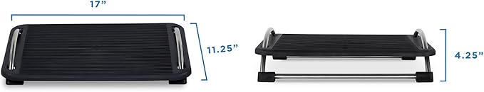Mount-It! Tilting Footrest Under Desk | Ergonomic Office Foot Rest Adjustable | Computer Desk Foot Support | Large Platform Elevated Office Footrest-DeskLoop Office