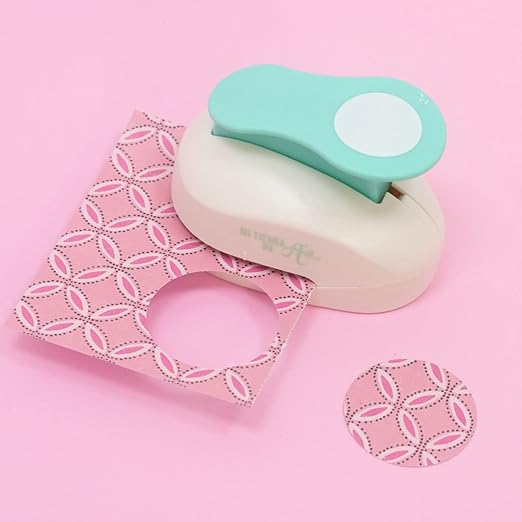 Craftelier - 1,5 Inch Circle Punch with Lever Press | Shape Hole Puncher for Paper Crafts | Round Hole Punch to Create Scrapbooks, DIY Cards & Journals | Mini Hole Punch for Paper & Cardstock.-DeskLoop Office