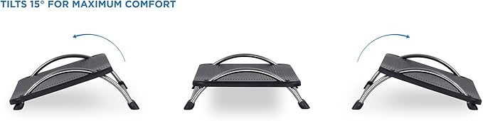 Mount-It! Tilting Footrest Under Desk | Ergonomic Office Foot Rest Adjustable | Computer Desk Foot Support | Large Platform Elevated Office Footrest-DeskLoop Office