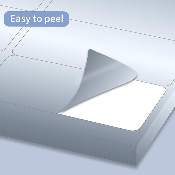 1" x 2-5/8" Address Labels- Matte Silver Mailing Labels Stickers for Laser/Inkjet Printer-Permanent Adhesive Stickers-DeskLoop Office