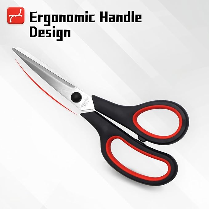 Vitoler Scissors All Purpose Heavy Duty,8.5" Kitchen Scissor for Food,Sewing Fabric Cutting, Right/Left Handed scissors for school-DeskLoop Office