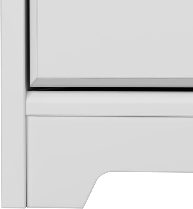 Bush Furniture Cabot 2 Drawer Lateral File Cabinet in White, Home Office Chest for Letter, Legal, and A4-size Document Storage-DeskLoop Office