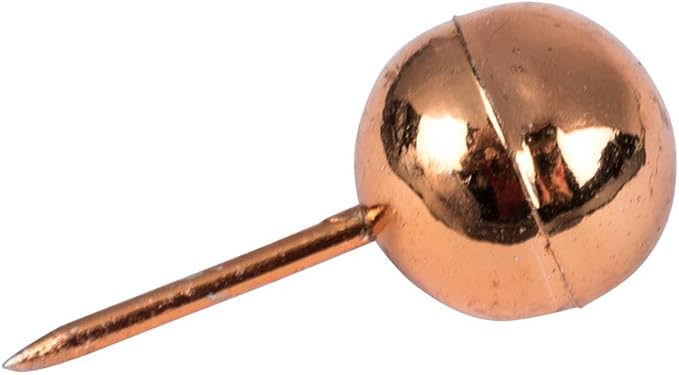 JAM PAPER Colorful Push Pins - Round Head Map Thumb Tacks - Rose Gold Pushpins - 100/Pack-DeskLoop Office