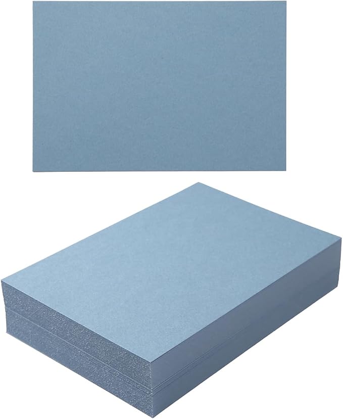 50 Sheets Blank Cardstock Paper 250 GSM Thick Heavy Cards Stock for DIY Art Projects, Card Making, Postcards, Greeting Cards, Birthday Party, Wedding Invitations (Dusty-Blue, 3x5 inches)-DeskLoop Office