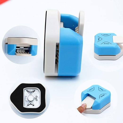 QIQQIKIN Paper Corner Rounder 3 in 1 (R4mm+R7mm+R10mm), Punches for Crafts, Cutter ,Envelope Punch Board ,Hole Puncher, Laminate, DIY Projects, Photo Cutter,Card Making Scrapbooking and Journaling-DeskLoop Office