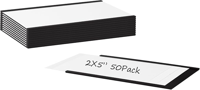 Realth C Channel Magnetic Label Holders 50 Pack 2'' x 5'' - Image 7