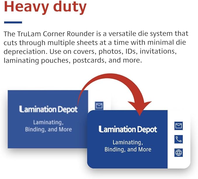 TruLam Heavy Duty Corner Rounder - Interchangeable - Includes one Blade - Radius Alignment Guide Included - Office or Home Use-DeskLoop Office
