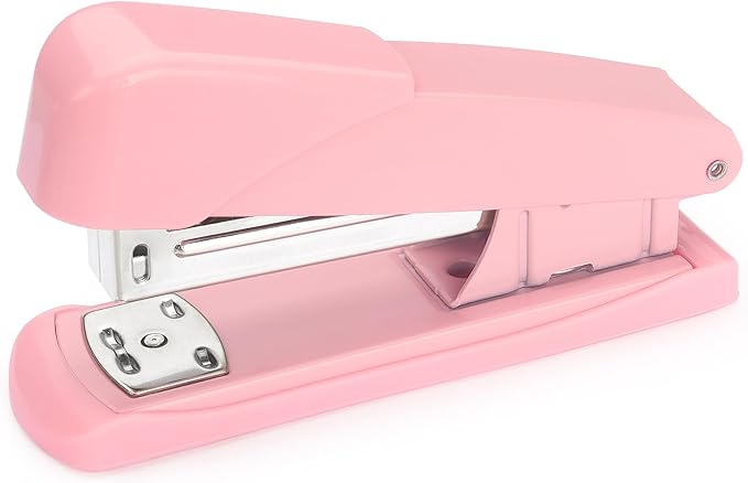 Tamaki Stapler, Office Stapler, Staplers for Desk(Pink)-DeskLoop Office