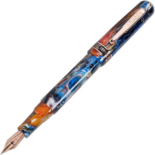 Conklin 1898 Fountain Pen, Misto Orange - 14KT Gold Flex Nib | Unique Resin Pen with 14KT Gold Nib | JoWo Stainless Steel Nib Made in Germany | Ideal Gift for Professionals-DeskLoop Office