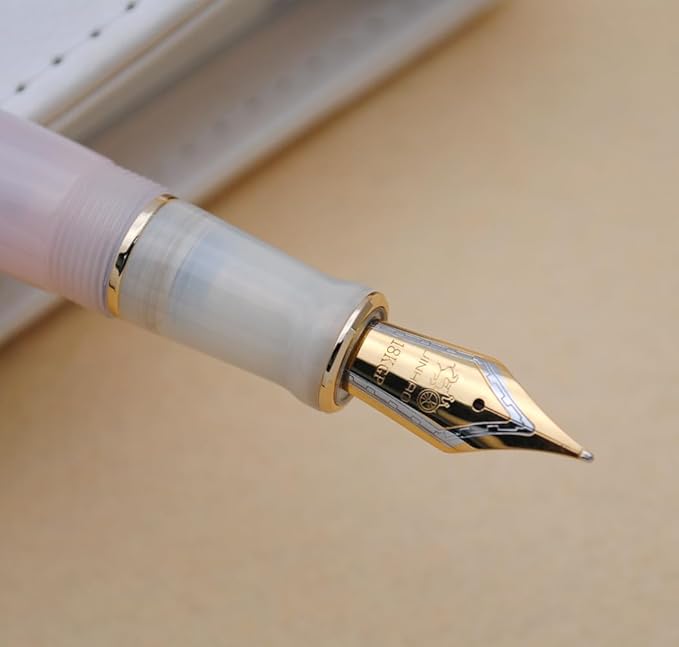 JINHAO 100 Fountain Pen with Ink Converter (Medium Nib 0.7mm, Light Pink)-DeskLoop Office