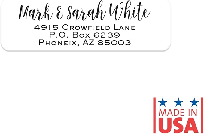 Mixed Script Font Rolled Address Labels/Roll of 250 Chic Black and White Personalized Address Labels/Designer Return Address Stickers in Elegant Plastic Dispenser-DeskLoop Office